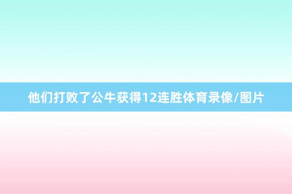 他们打败了公牛获得12连胜体育录像/图片