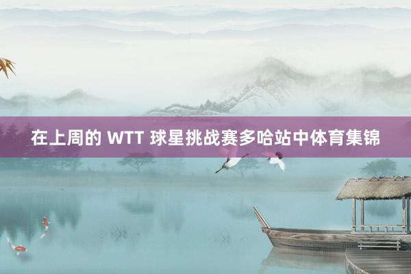 在上周的 WTT 球星挑战赛多哈站中体育集锦