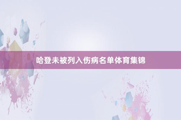 哈登未被列入伤病名单体育集锦