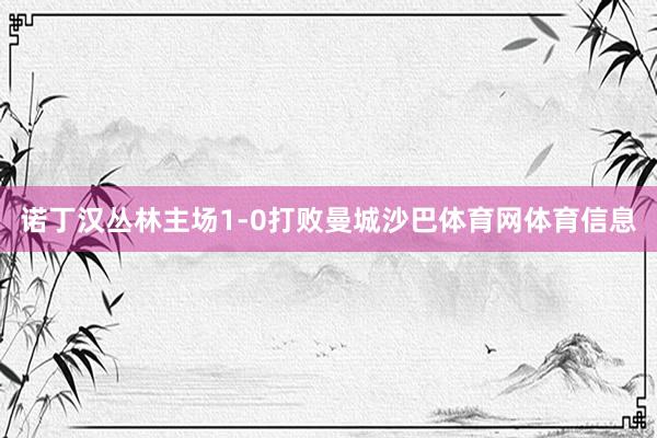 诺丁汉丛林主场1-0打败曼城沙巴体育网体育信息