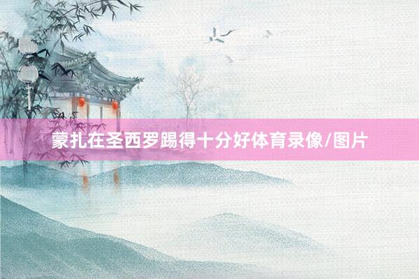 蒙扎在圣西罗踢得十分好体育录像/图片