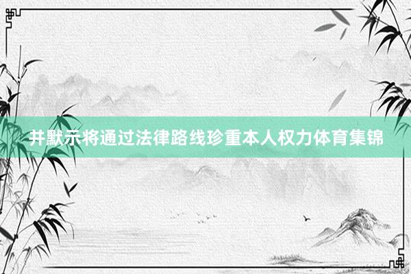 并默示将通过法律路线珍重本人权力体育集锦