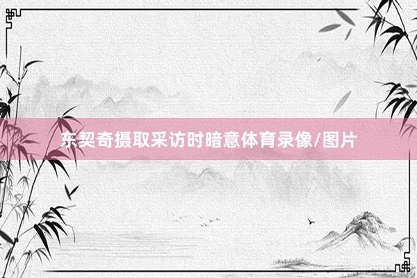 东契奇摄取采访时暗意体育录像/图片