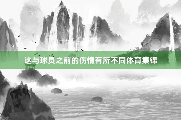 这与球员之前的伤情有所不同体育集锦