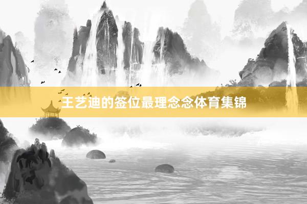 王艺迪的签位最理念念体育集锦