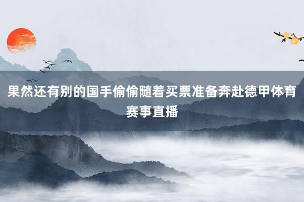 果然还有别的国手偷偷随着买票准备奔赴德甲体育赛事直播