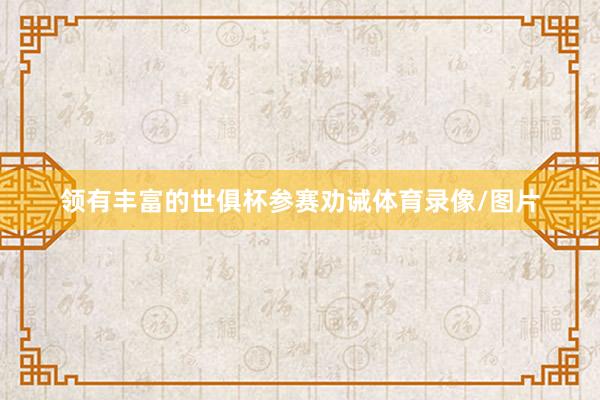 领有丰富的世俱杯参赛劝诫体育录像/图片