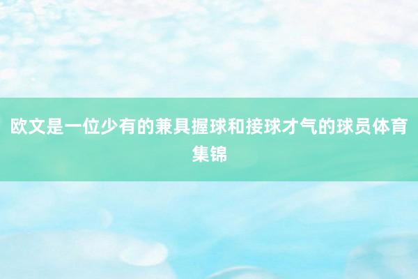 欧文是一位少有的兼具握球和接球才气的球员体育集锦