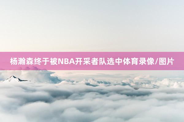 杨瀚森终于被NBA开采者队选中体育录像/图片