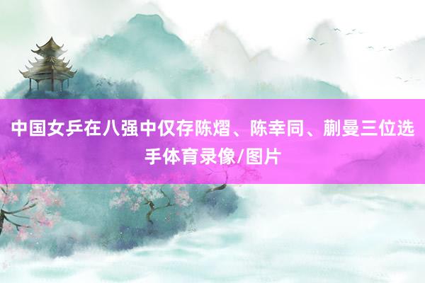 中国女乒在八强中仅存陈熠、陈幸同、蒯曼三位选手体育录像/图片