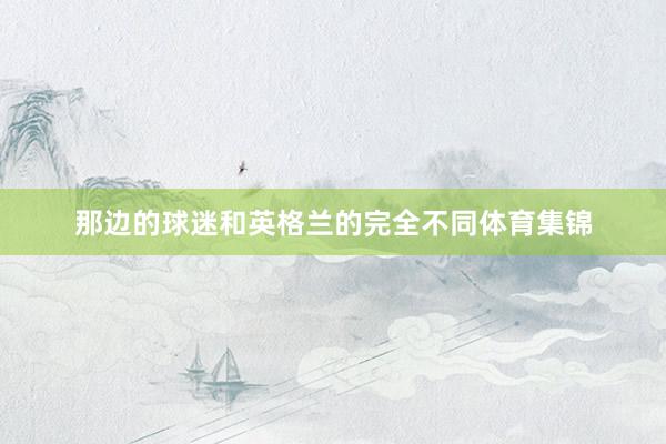 那边的球迷和英格兰的完全不同体育集锦