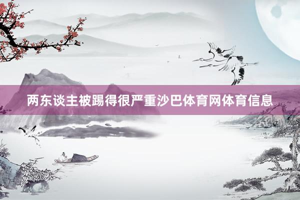 两东谈主被踢得很严重沙巴体育网体育信息