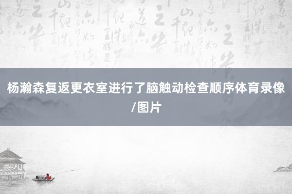 杨瀚森复返更衣室进行了脑触动检查顺序体育录像/图片