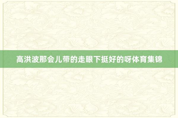 高洪波那会儿带的走眼下挺好的呀体育集锦