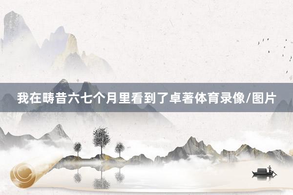 我在畴昔六七个月里看到了卓著体育录像/图片