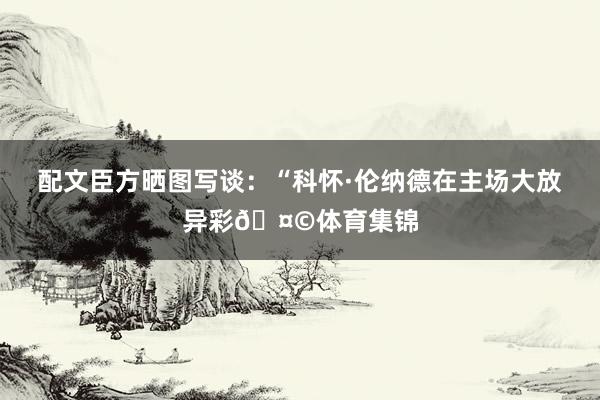 配文臣方晒图写谈:“科怀·伦纳德在主场大放异彩🤩体育集锦