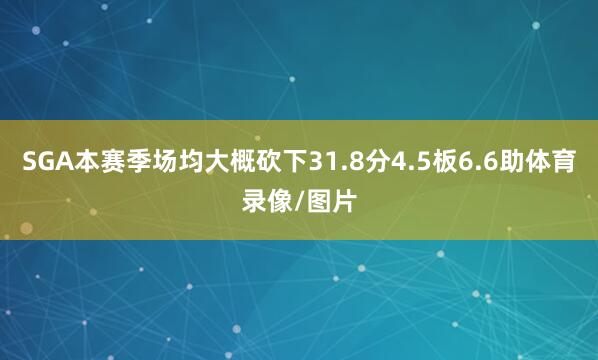 SGA本赛季场均大概砍下31.8分4.5板6.6助体育录像/图片