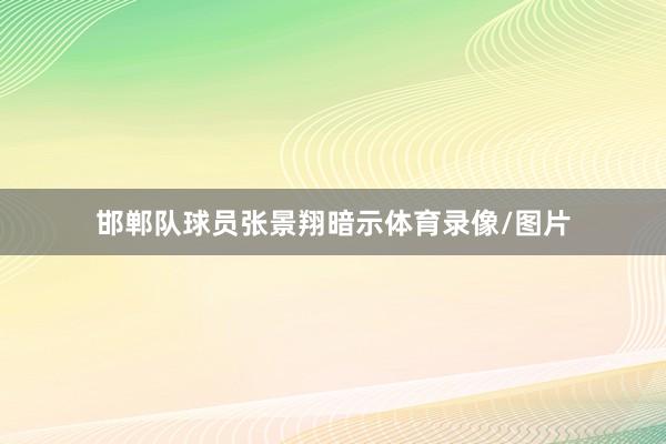 邯郸队球员张景翔暗示体育录像/图片