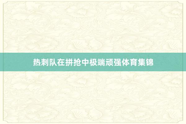 热刺队在拼抢中极端顽强体育集锦