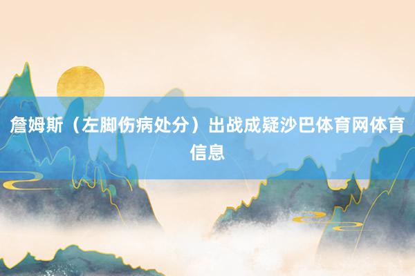 詹姆斯（左脚伤病处分）出战成疑沙巴体育网体育信息