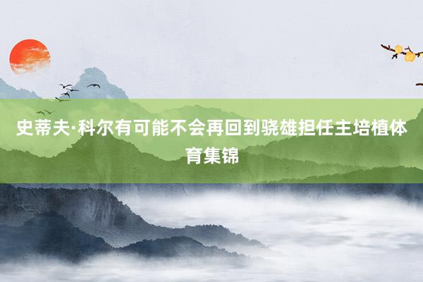史蒂夫·科尔有可能不会再回到骁雄担任主培植体育集锦