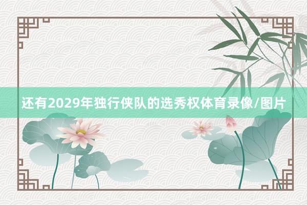 还有2029年独行侠队的选秀权体育录像/图片