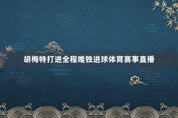 胡梅特打进全程唯独进球体育赛事直播