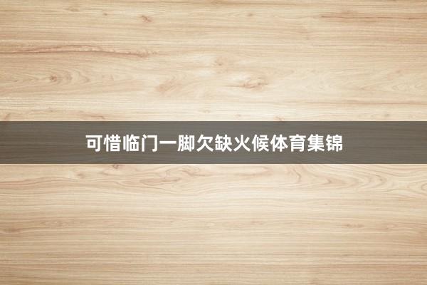 可惜临门一脚欠缺火候体育集锦