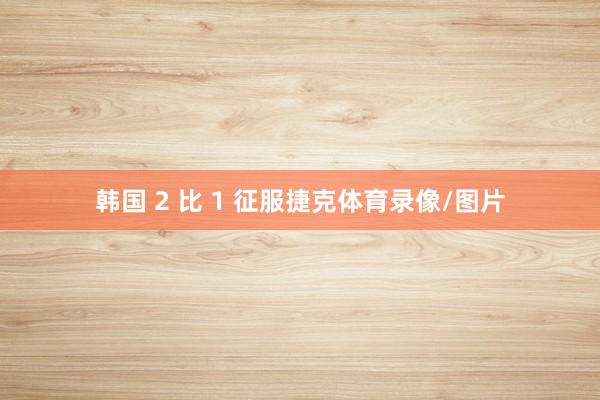 韩国 2 比 1 征服捷克体育录像/图片