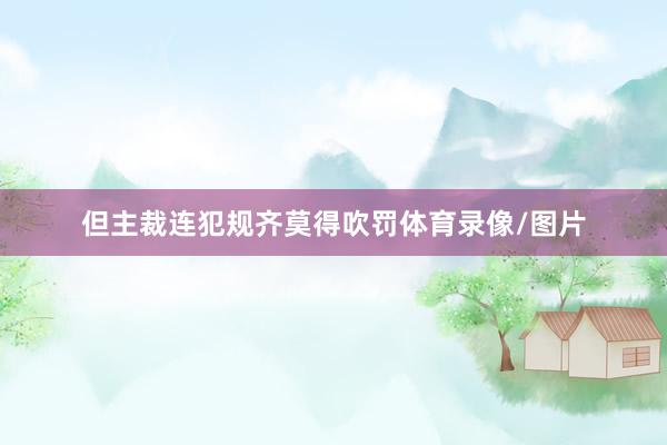 但主裁连犯规齐莫得吹罚体育录像/图片